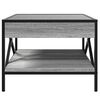 vidaXL Table basse avec LED Infinity sonoma gris 50x50x38 cm