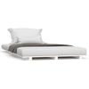 vidaXL Cadre de lit sans matelas blanc 75x190 cm bois de pin massif