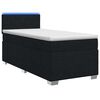 vidaXL Lit de box spring avec matelas et LED Noir 90 x 190 cm Tissu