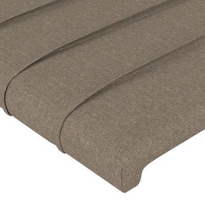 vidaXL Tête de lit avec oreilles Taupe 83x23x78/88 cm Tissu