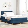 vidaXL Lit &agrave; ressorts avec matelas Bleu 120 x 200 cm tissu