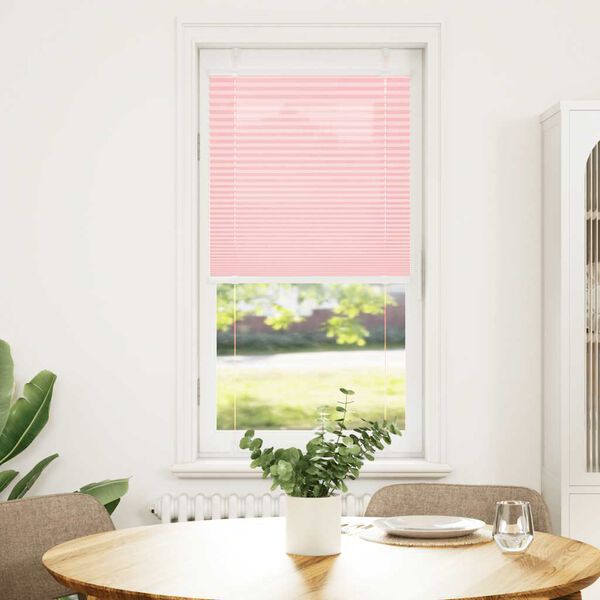 vidaXL Store pliss&eacute; rose 65x150 cm largeur du tissu 64,4 cm polyester