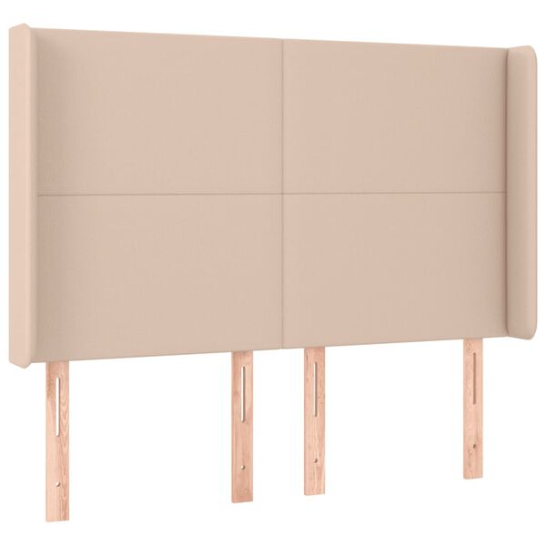 vidaXL T&ecirc;te de lit avec oreilles Cappuccino 147x16x118/128 cm