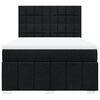 vidaXL Sommier &agrave; lattes de lit avec matelas Noir 140x190 cm Tissu