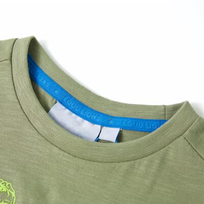 T-shirt pour enfants à manches courtes kaki clair 92