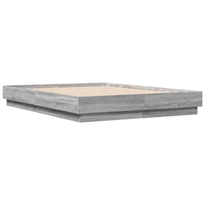 vidaXL Cadre de lit sans matelas sonoma gris 120x190 cm