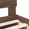 vidaXL Cadre de lit Ch&ecirc;ne brun 120 x 190 cm Bois de pin massif