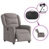 vidaXL Fauteuil inclinable &eacute;lectrique Taupe Tissu