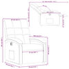 vidaXL Fauteuil inclinable &eacute;lectrique Cr&egrave;me Tissu