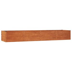 vidaXL Lit sur&eacute;lev&eacute; de jardin rouill&eacute; 320x80x45 cm acier corten