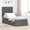 vidaXL Lit avec rangement et LED Gris fonc&eacute; 90 x 200 cm Polyester