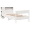vidaXL Lit biblioth&egrave;que sans matelas blanc 75x190cm bois de pin massif