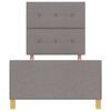 vidaXL Cadre de lit avec t&ecirc;te de lit Taupe 90 x 200 cm tissu
