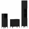 vidaXL Ensemble de mobilier de salle de bain 3 pc Ch&ecirc;ne noir