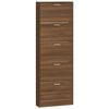 vidaXL Armoire &agrave; chaussures Ch&ecirc;ne marron 59x17x169cm Bois d'ing&eacute;nierie