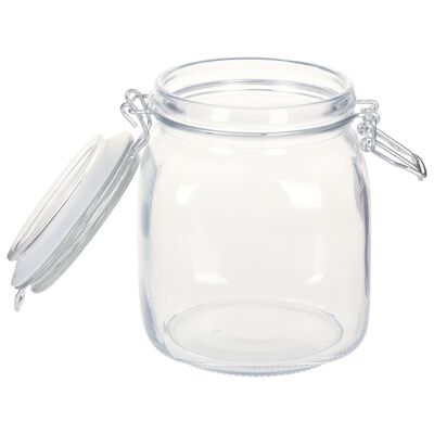vidaXL Pots en verre avec serrure 6 pcs 1 L