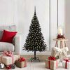 vidaXL Sapin de No&euml;l avec 150 LED avec support Noir 120 cm PVC