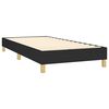 vidaXL Sommier &agrave; lattes de lit avec matelas Noir 90x190 cm Tissu