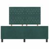 vidaXL Lit &agrave; ressorts avec t&ecirc;te de lit Vert fonc&eacute; 140 x 190 cm Velours