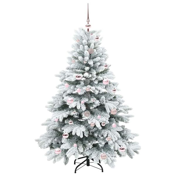 vidaXL Sapin de No&euml;l artificiel avec 150 LED Blanc 150 cm PE et PVC