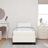 vidaXL Cadre de lit avec matelas Cr&egrave;me 80 x 200 cm tissu