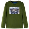 T-shirt enfants &agrave; manches longues kaki fonc&eacute; 140