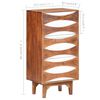 vidaXL Commode 43,5x35x90 cm Bois d'acacia massif