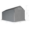 vidaXL Couverture de tente de rangement PVC 4x8 m Gris