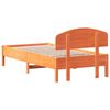vidaXL Cadre de lit sans matelas cire marron 75x190 cm bois pin massif