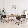 vidaXL Chaises pivotantes &agrave; manger lot de 4 gris tissu