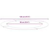vidaXL adapt&eacute; pour anneau d'arbre plat Noir &Oslash;90 / 120 cm Acier