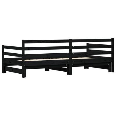 vidaXL Lit de jour et lit gigogne sans matelas 90x200 cm bois massif