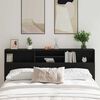 vidaXL Cabinet de T&ecirc;te de Lit Ch&ecirc;ne noir 200 x 19 x 103,5 cm