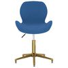 vidaXL Chaises pivotantes &agrave; manger lot de 2 bleu velours