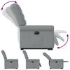 vidaXL Fauteuil inclinable &eacute;lectrique gris clair tissu