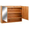 vidaXL Armoire &agrave; miroir de salle de bain LED Ch&ecirc;ne 80x15x60 cm MDF