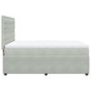 vidaXL Sommier &agrave; lattes de lit et matelas Gris clair 140x200cm Velours