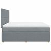 vidaXL Sommier &agrave; lattes de lit avec matelas Gris clair 200x200cm Tissu