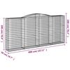 vidaXL Panier de gabions arqu&eacute; 400x50x180/200 cm Fer galvanis&eacute;