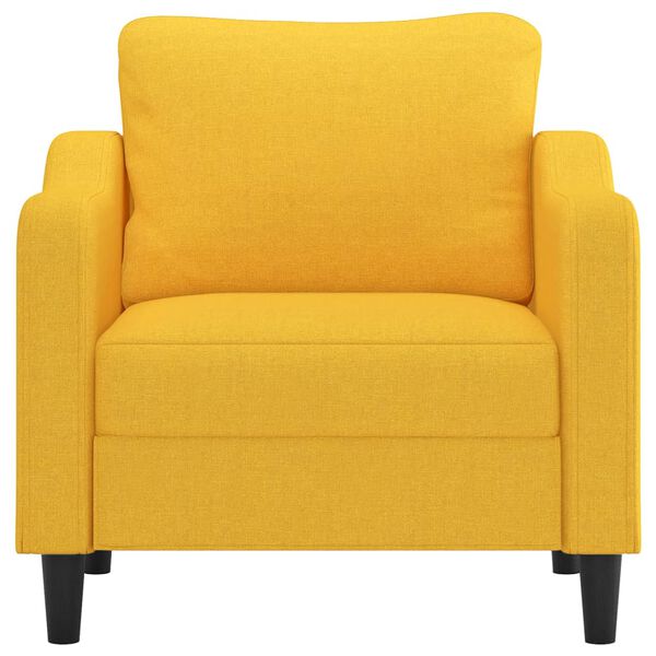 vidaXL Fauteuil Jaune clair 60 cm Tissu