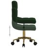 vidaXL Chaises pivotantes &agrave; manger lot de 4 vert fonc&eacute; velours