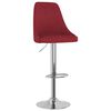 vidaXL Tabourets de bar lot de 2 rouge bordeaux tissu