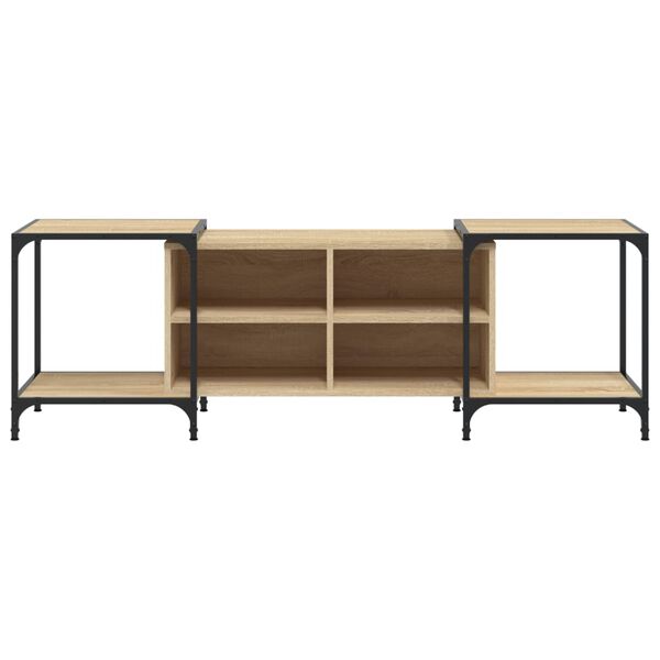 vidaXL Meuble TV chêne sonoma 153x37x50 cm bois d'ingénierie