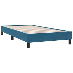 vidaXL Cadre de lit sans matelas bleu fonc&eacute; 80x210 cm velours
