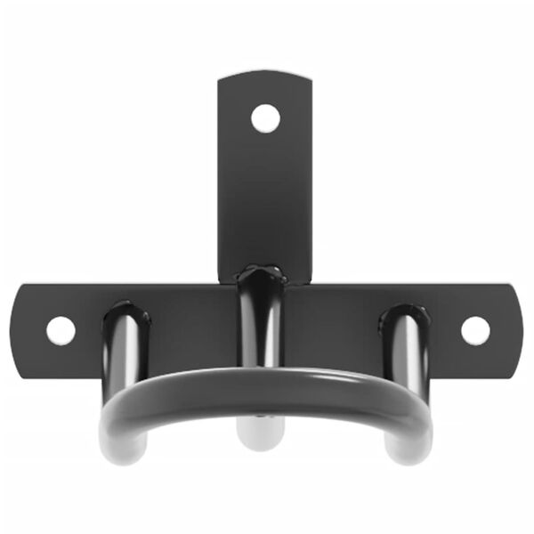 vidaXL Porte-bride mural noir fer