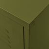 vidaXL Meuble TV Vert olive 105x35x50 cm Acier
