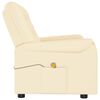vidaXL Fauteuil de massage inclinable 2 places crème similicuir