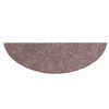 vidaXL Tapis d'escalier auto-adh&eacute;sifs 10 pi&egrave;ces 56 x 17 x 3 cm Marron clair Demi-rond