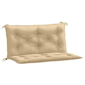 vidaXL Coussins de banc de jardin lot de 2 beige m&eacute;lang&eacute; tissu