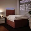 vidaXL Sommier &agrave; lattes de lit avec matelas Rose 120x200 cm Velours